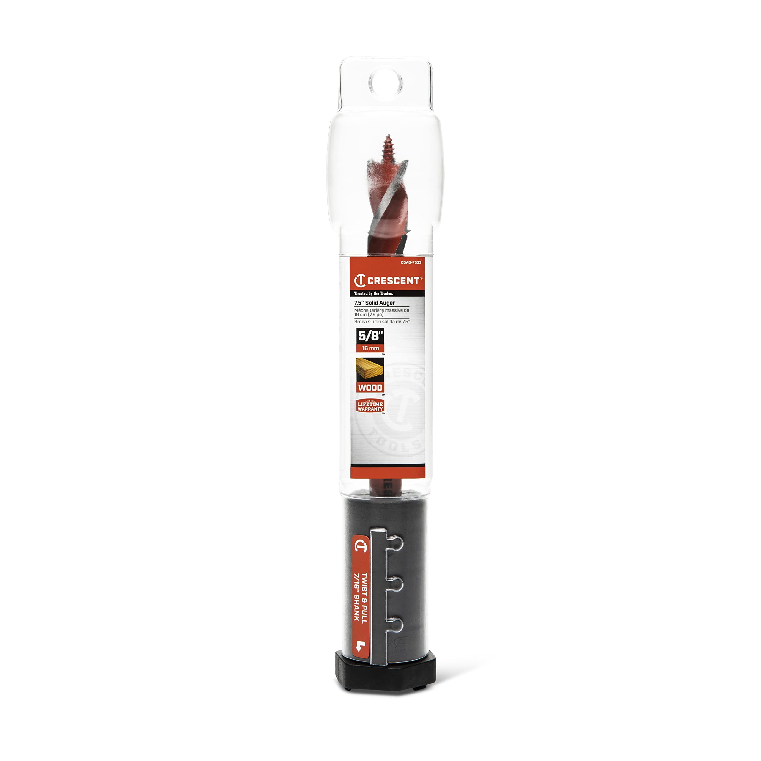 Crescent Solid Auger Drill Bit | 7.5" x 5/8" | CDAG-7533 - Image 6