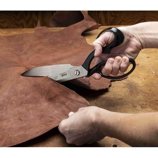 Crescent Wiss 12" Wide Blade Bent Handle Industrial Shears - Professional Heavy Duty Utility Scissors Tool for Sewing Fabric, Upholstery, Carpet & Drapery - W22W - Image 2