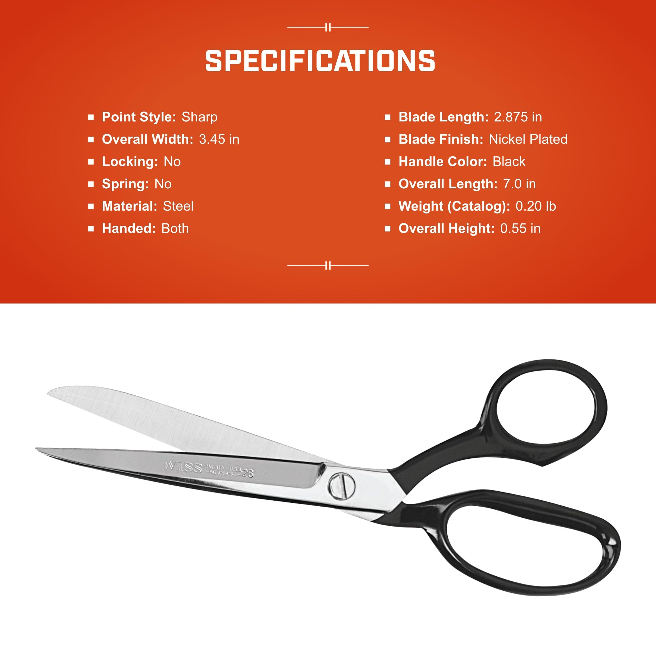 Crescent Wiss 7-1/8" Industrial Inlaid® Straight Trimmers - 37N - Image 5