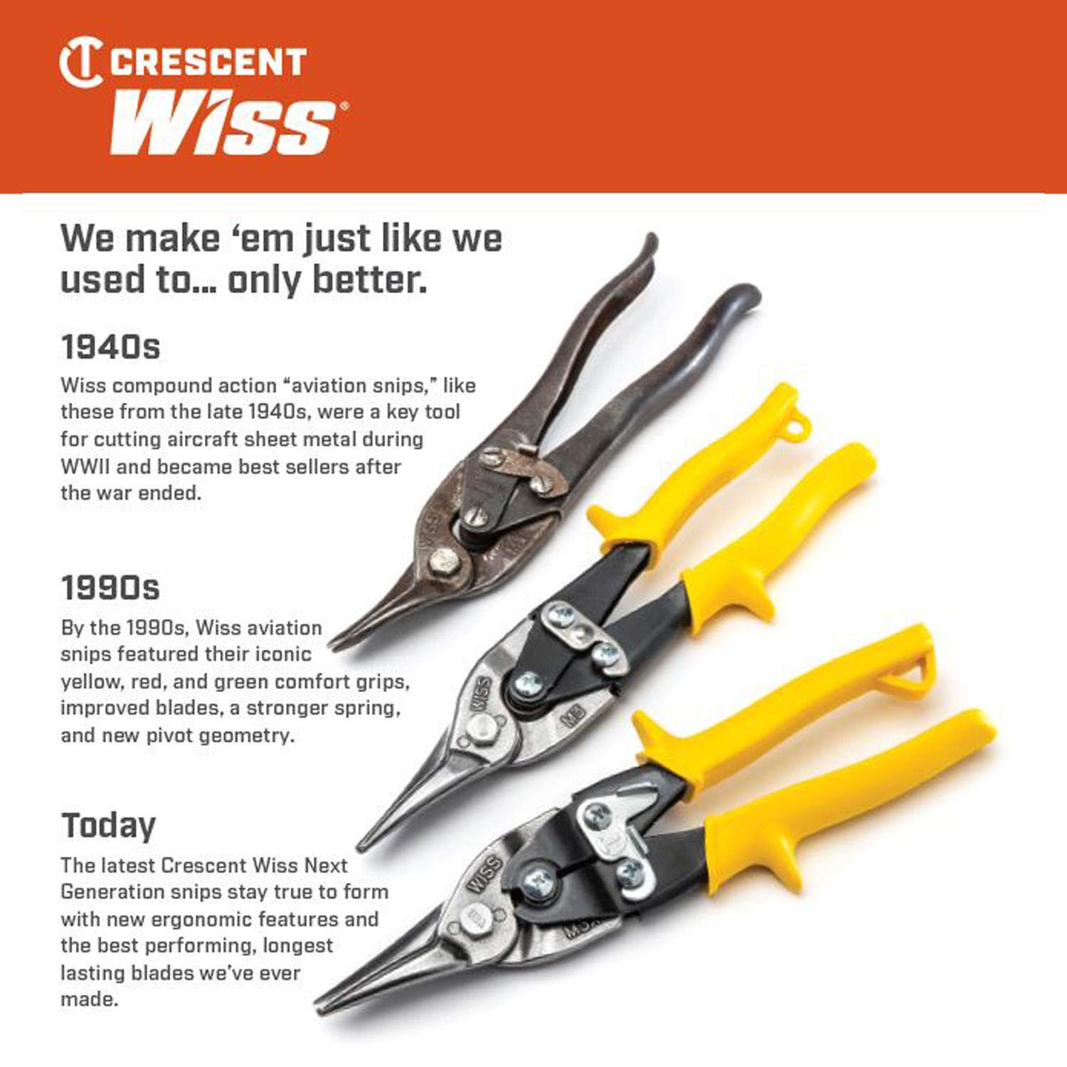 Crescent Wiss 9-3/4" MetalMaster Compound Action Straight and Left Aviation Snips - M1R - Image 12