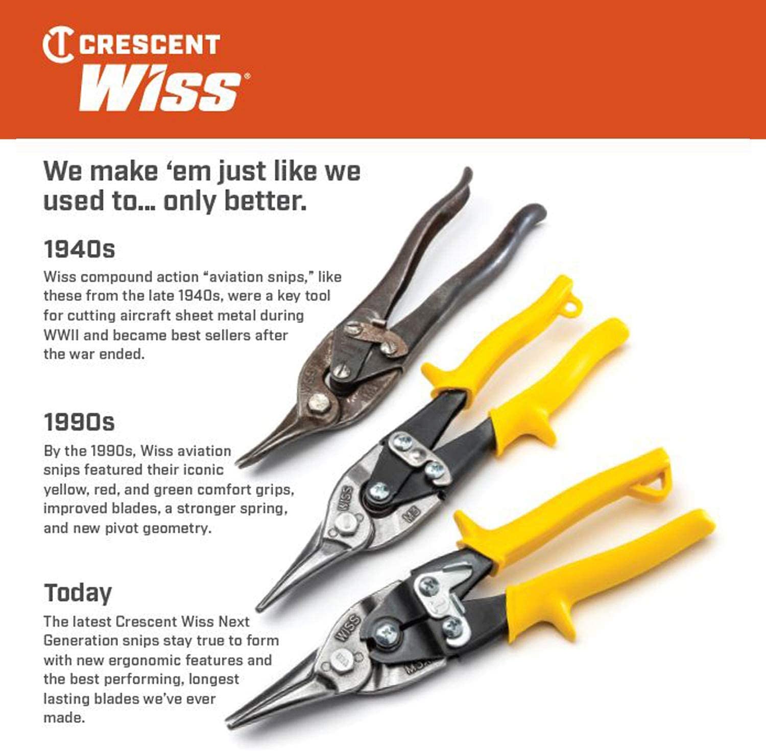 Crescent Wiss 9-3/4 Inch MetalMaster Compound Action Snips - Straight, Left and Right Cut - M3R - Image 9
