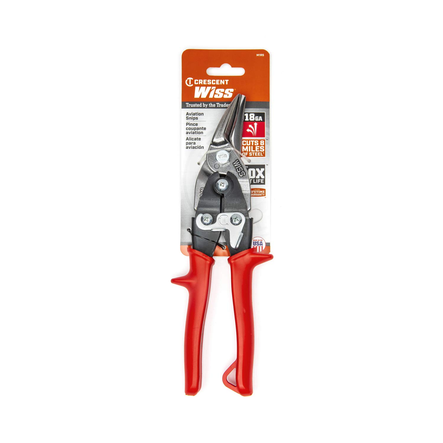 Crescent Wiss 9-3/4" MetalMaster Compound Action Straight and Left Aviation Snips - M1R - Image 13