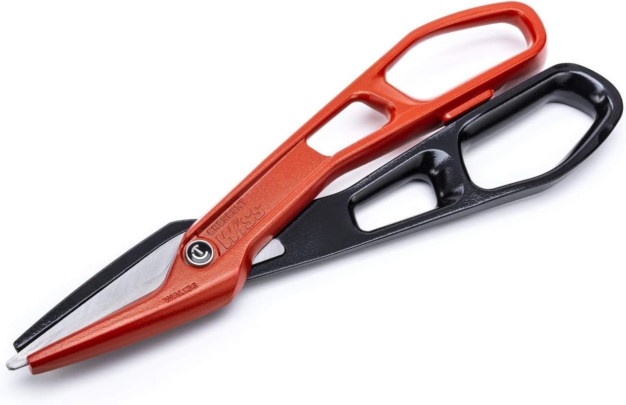 Crescent Wiss Lightweight Aluminum Tinner Snips - Durable Metal Cutter Tool with Torque Control & Adjustable Pivot Bolt - WAL13S - 12" - Image 7