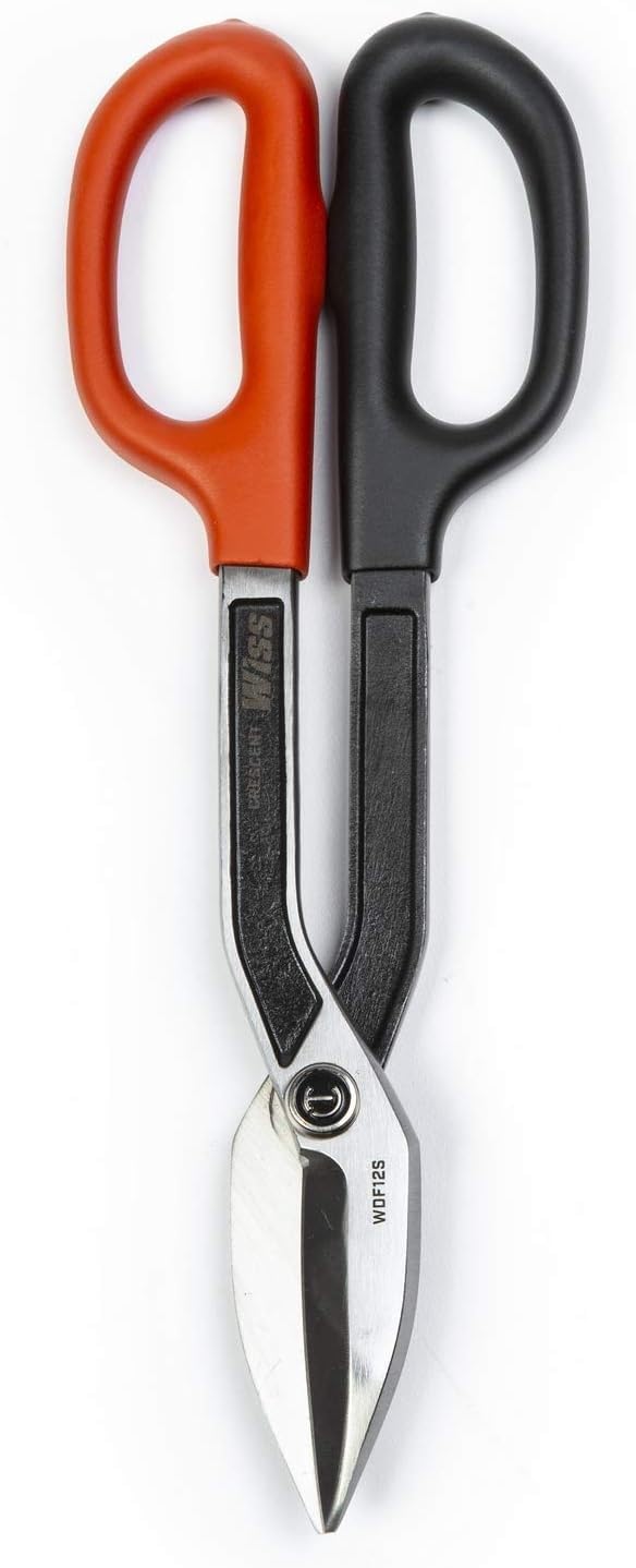 Crescent Wiss Straight Pattern Tinner Snips - Durable, Heavy-Duty Cutting Tool with Torque Control & Ergonomic Handles - WDF12S - 12" - Image 3