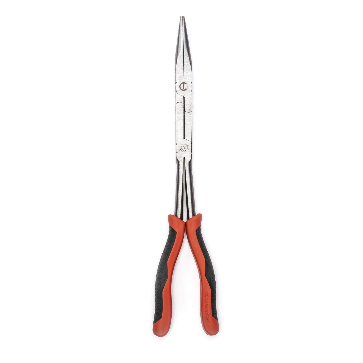 Crescent X2 Straight, Long Nose, Dual-Material Pliers - Premium Basic Tools - PSX200C-06 - 13", Red & Black - Image 3