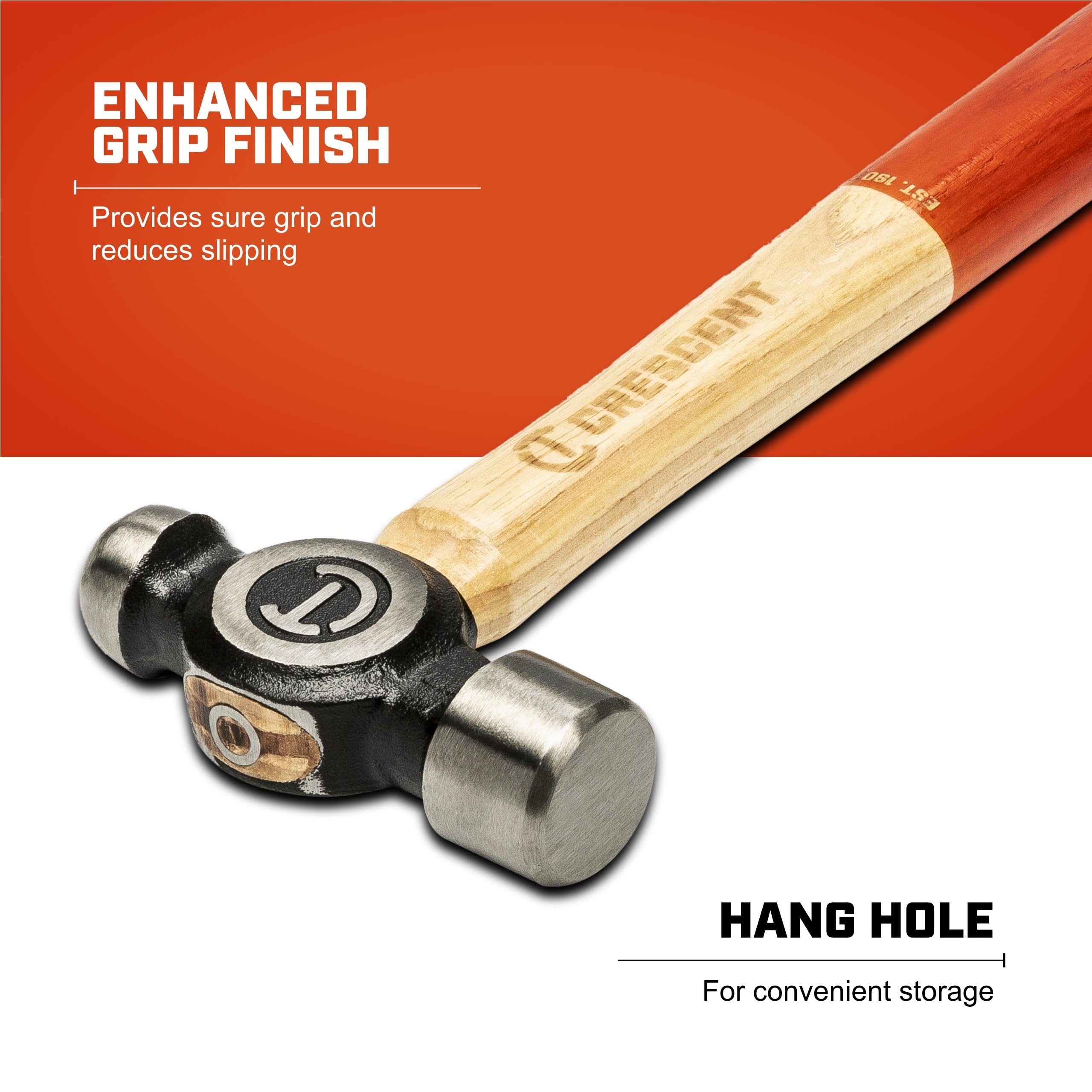 Tools Crescent - Crescent 24 Oz. Wood Ball Peen Hammer (CHWBP24) - Image 3