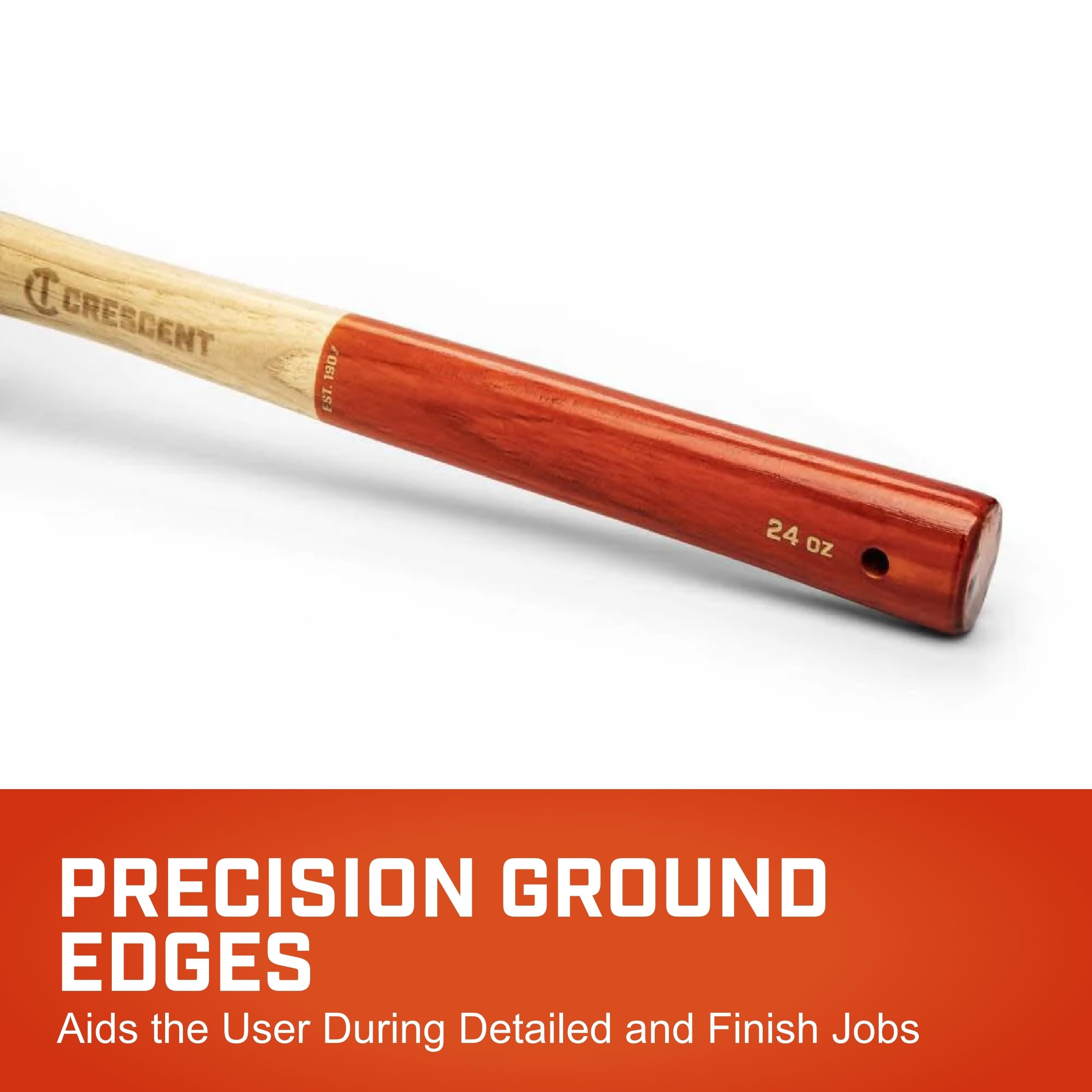 Tools Crescent - Crescent 24 Oz. Wood Ball Peen Hammer (CHWBP24) - Image 4